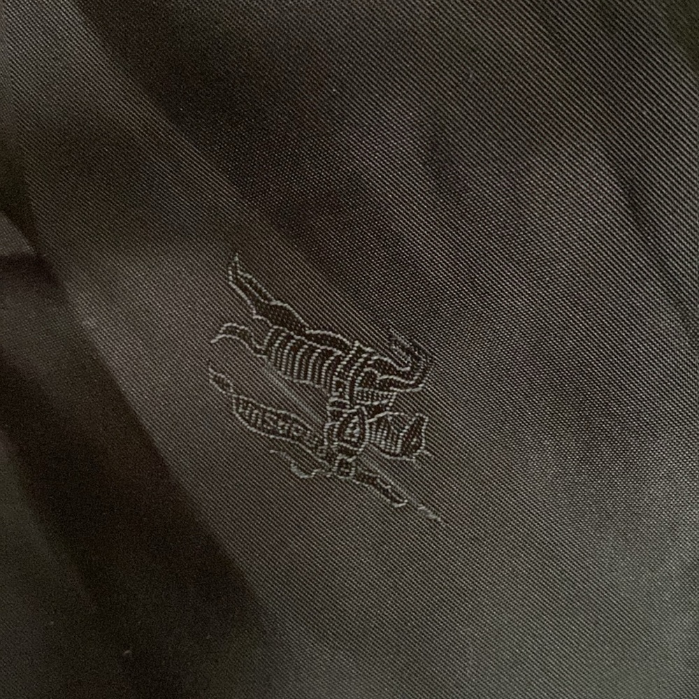 BURBERRY'S LUXURY BLACK WOOL COAT JACKET TOGGLE LARGE MADE IN USA - Picture 12 of 13